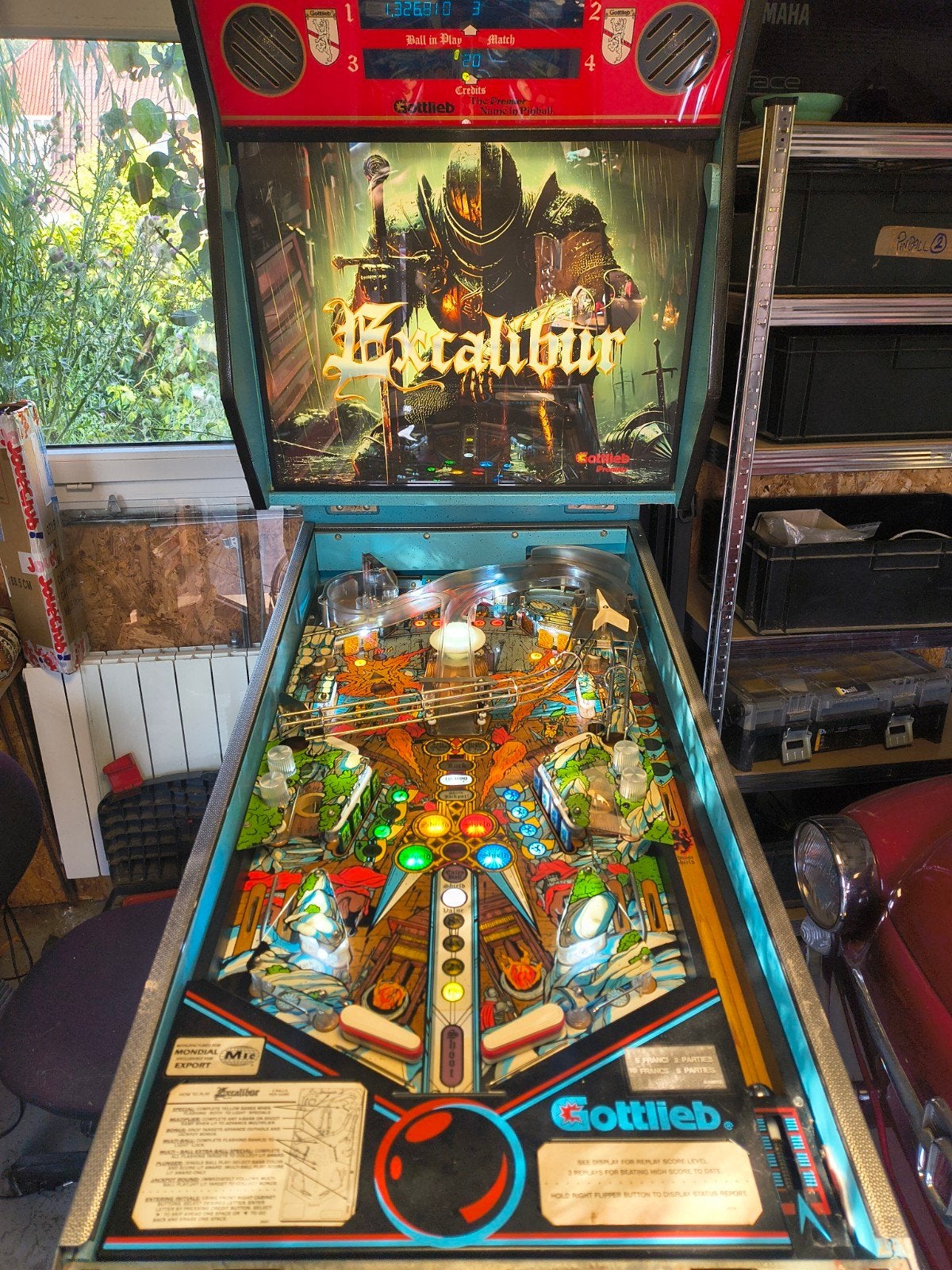 Flipper Gottlieb Excalibur, Verzamelen, Automaten | Flipperkasten, Ophalen, Gottlieb