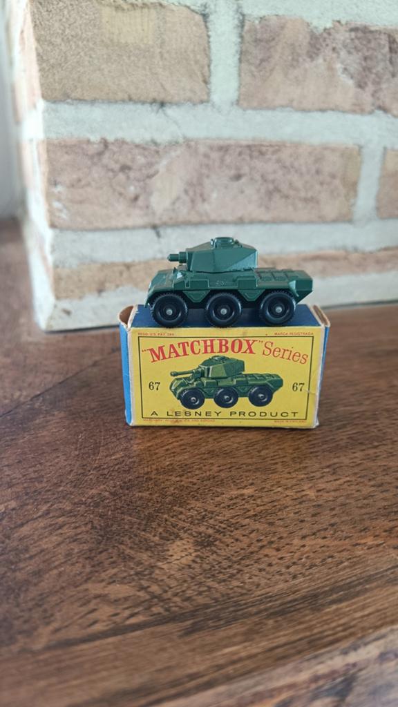Voiture blindée Matchbox Lesney No 67 Saladin et D-box, Enlèvement ou Envoi