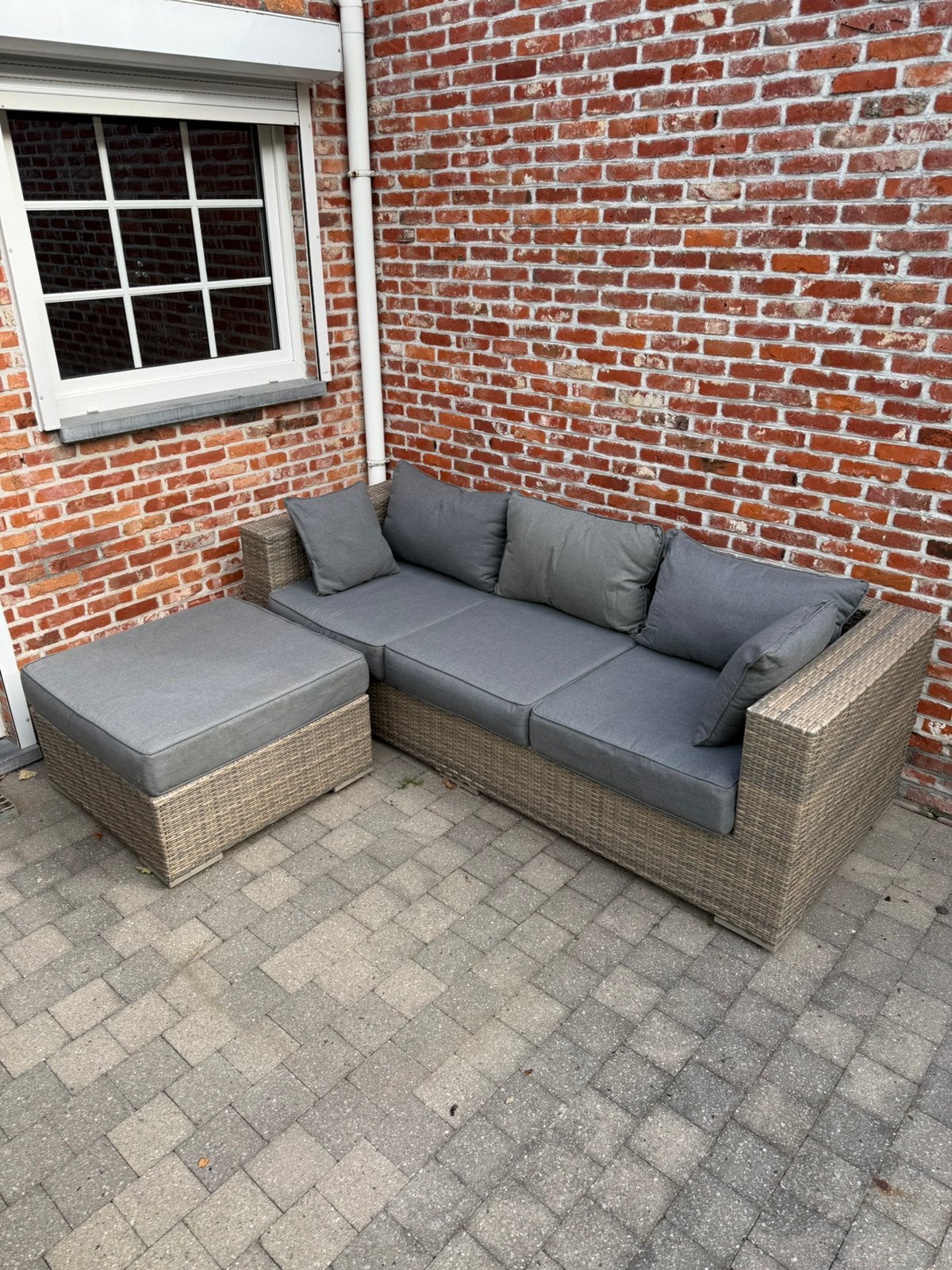Loungeset Rotan, Tuin en Terras, Ophalen, Zo goed als nieuw, Rotan, Loungeset