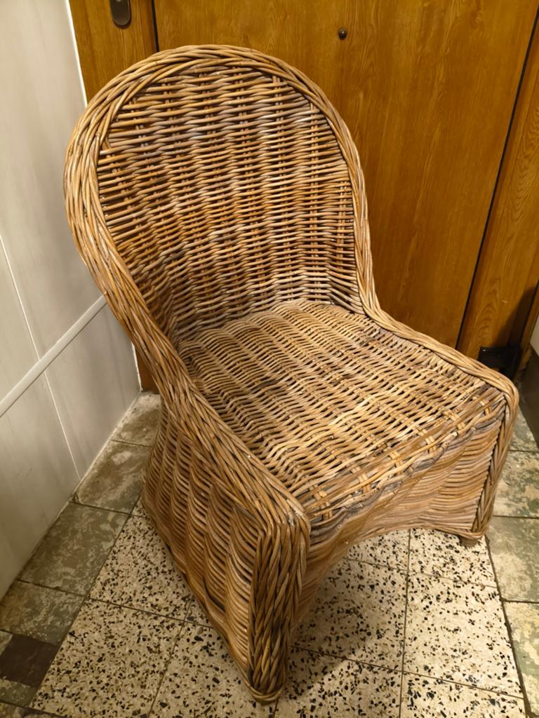 6 chaises en osier, Osier ou Rotin, Comme neuf, Brun, Enlèvement