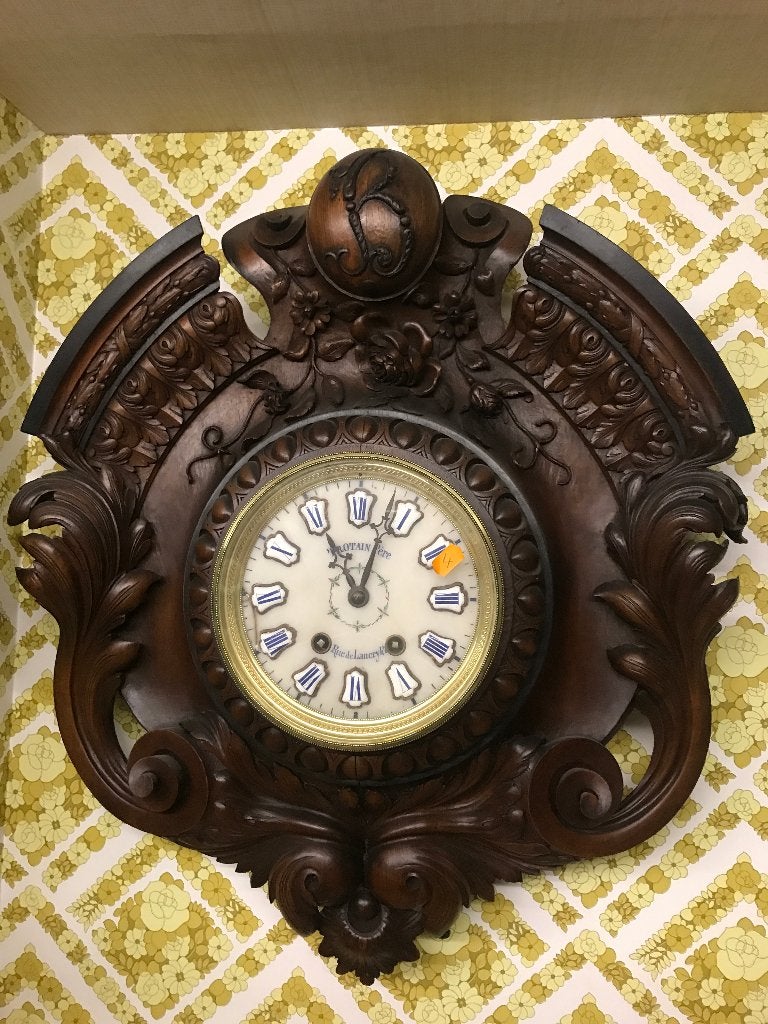 oude originele klok 8 dagen werk, Antiek en Kunst, Ophalen