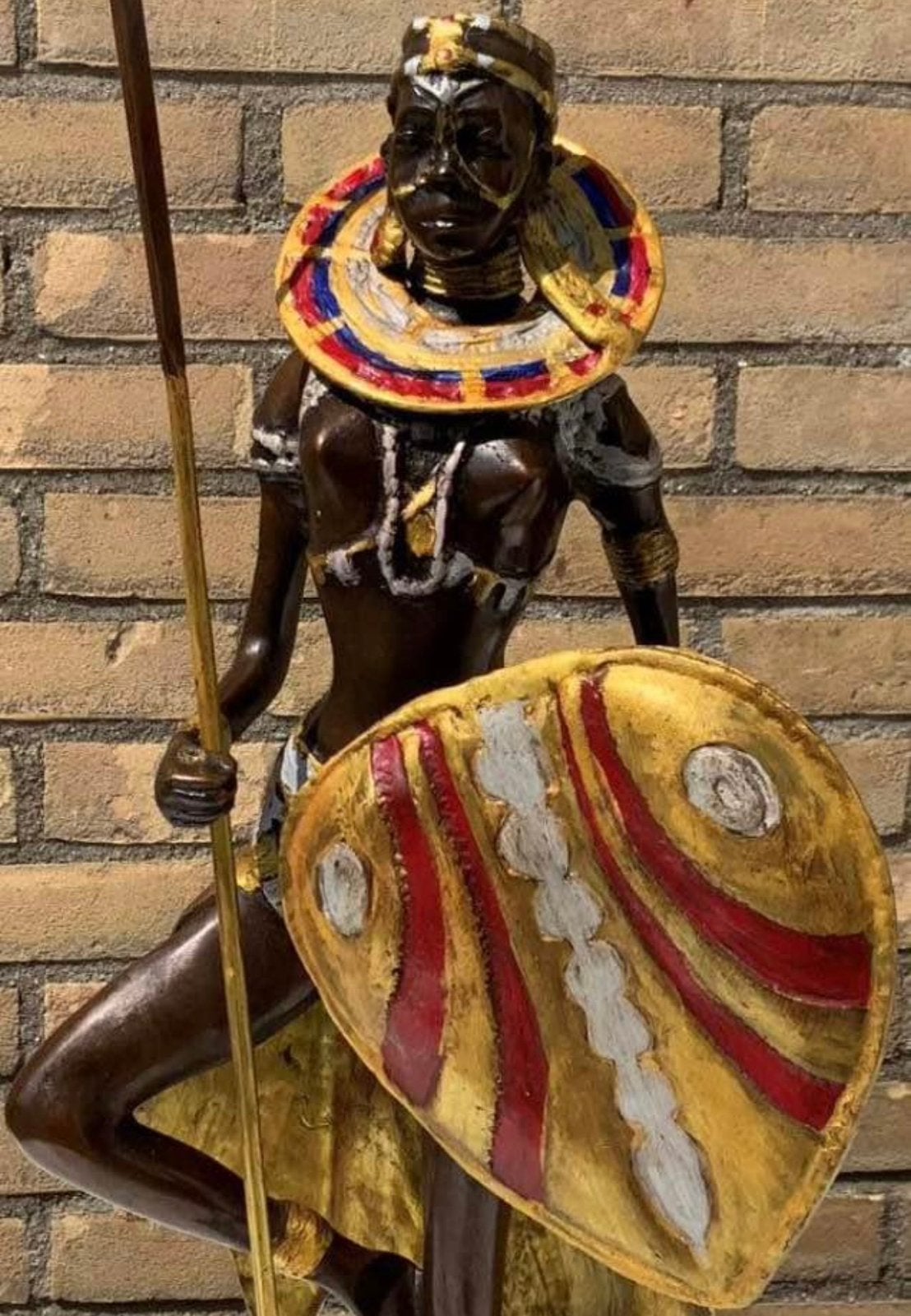 Guerrière Masaï, Antiek en Kunst, Ophalen, Brons