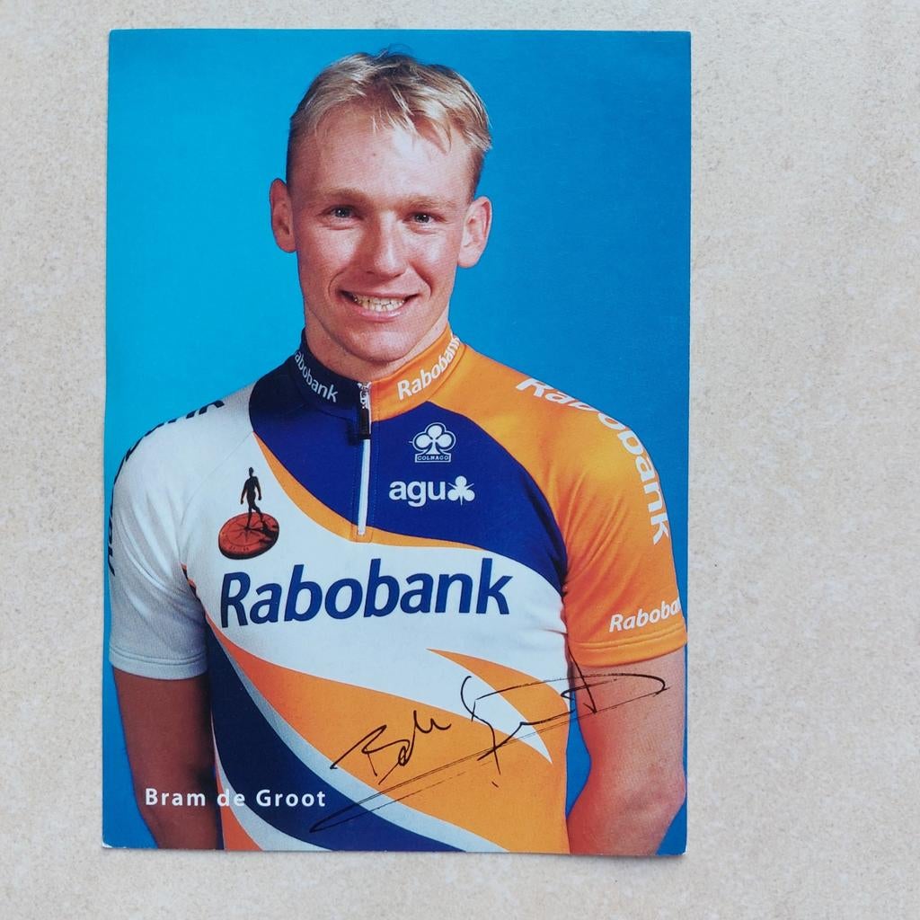 Fotokaart wielrenner Bram de Groot, Collections, Enlèvement ou Envoi