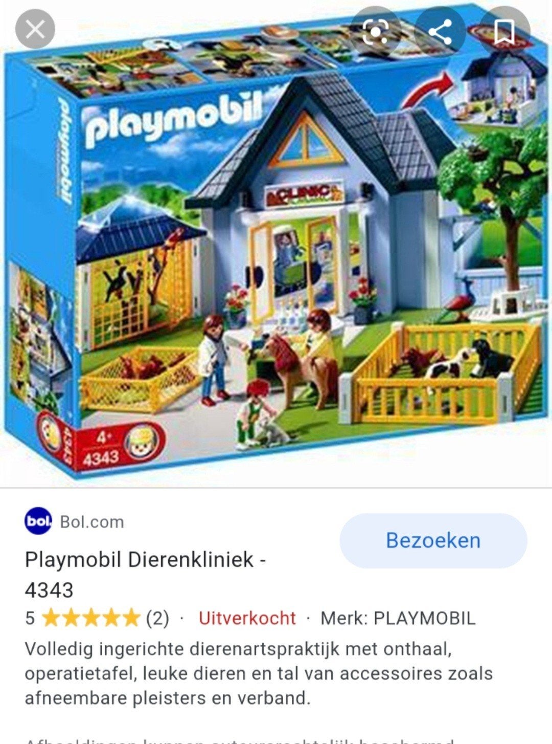 Playmobil dieren en dierenarts, Kinderen en Baby's, Ophalen, Zo goed als nieuw