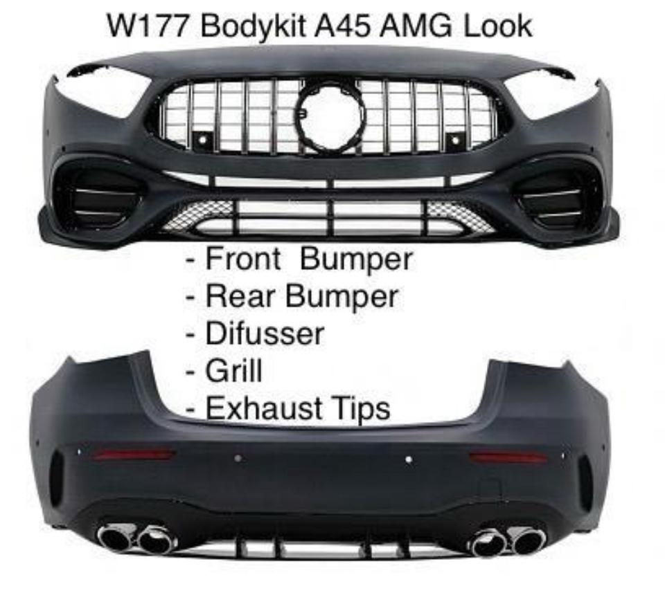 MERCEDES CLASSE A W177 — KIT CARROSSERIE A45 LOOK AMG, Autos : Pièces & Accessoires, Neuf, Pare-chocs, Mercedes-Benz, Enlèvement