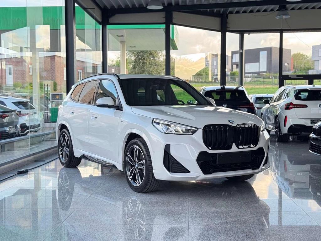 BMW X1 sDrive18i M Sport / PANODAK / TREKHAAK / DODE HOEK, Auto's, Gebruikt, Zwart, 136 pk, Wit