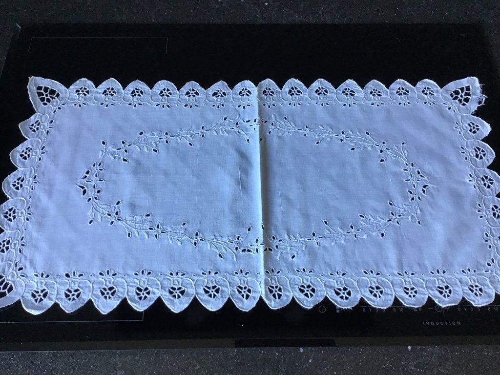 mooi witte onderlegger vintage, Ophalen of Verzenden