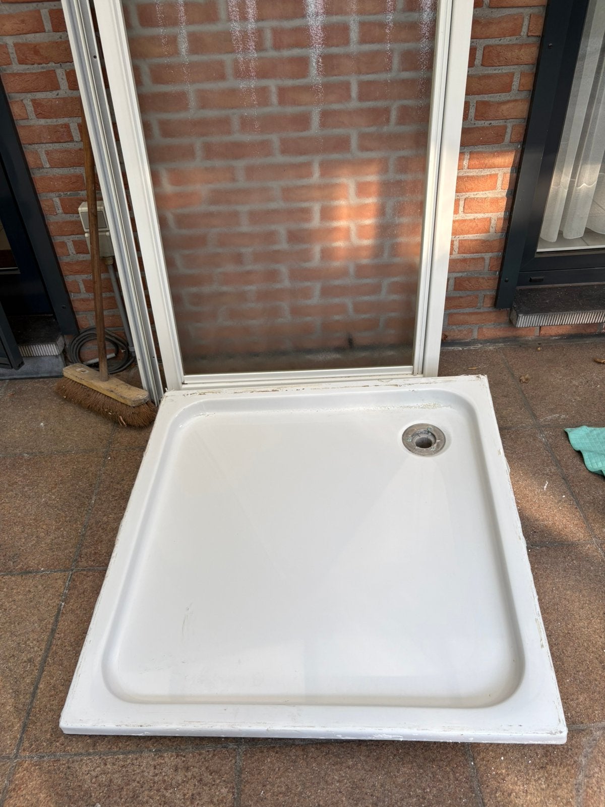 Douchebak wit acryl 90x90, Ophalen, Zo goed als nieuw