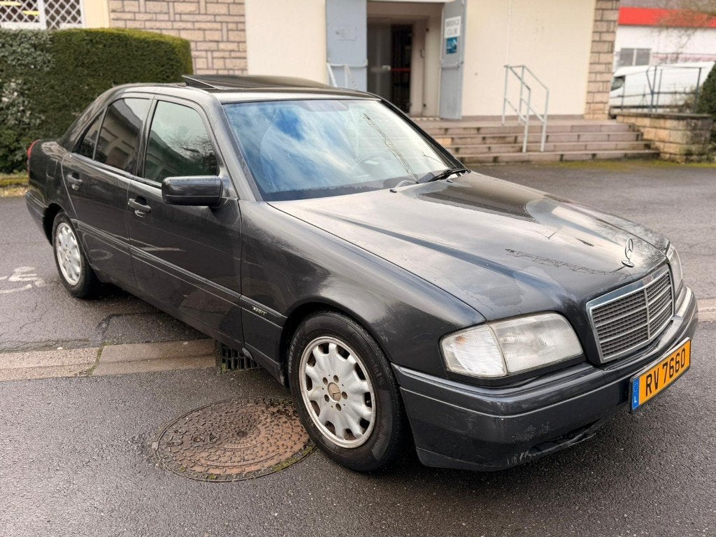 Mercedes C280 V6 Sport — 1996, Auto's, Zwart, Lederen bekleding, Zwart, Leder