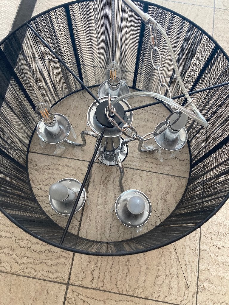 Lustre noir neufs rond, Enlèvement, Neuf, Synthétique