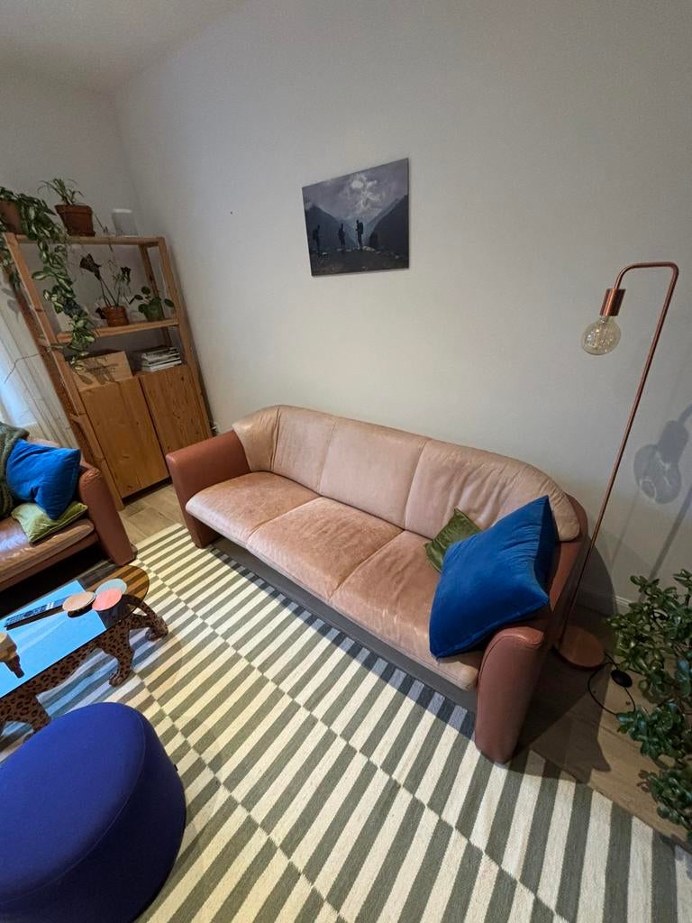 Leolux zetel 3zit, Huis en Inrichting, Ophalen, Gebruikt, Leer