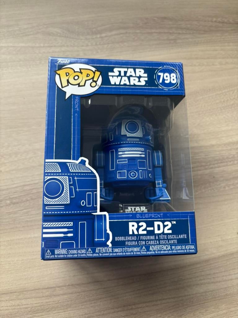 Funko Pop Star Wars R2-D2 Blueprint 798 Édition Limitée Bleu, Collections, Enlèvement ou Envoi, Comme neuf
