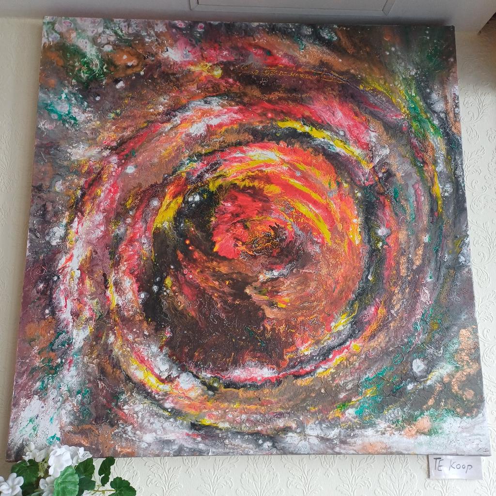 Abstract schilderij, Acrylic. 90/90cm, Ophalen