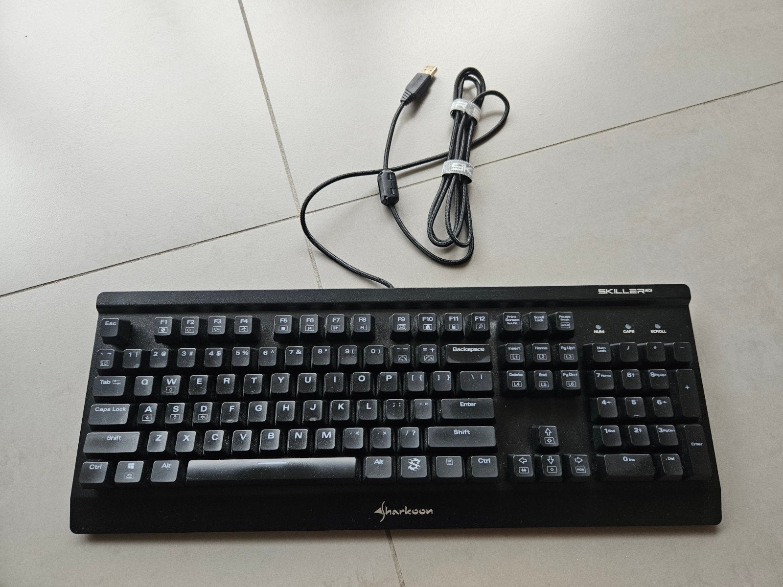 Mechanisch QWERTY-toetsenbord Sharkoon Skiller Mech SGK3, Informatique & Logiciels, Clavier gamer, Utilisé, Qwerty, Filaire