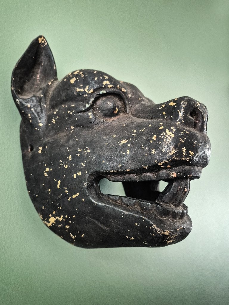 Dansmasker Hond, 24 cm, Geschilderd, Masker, Tibet