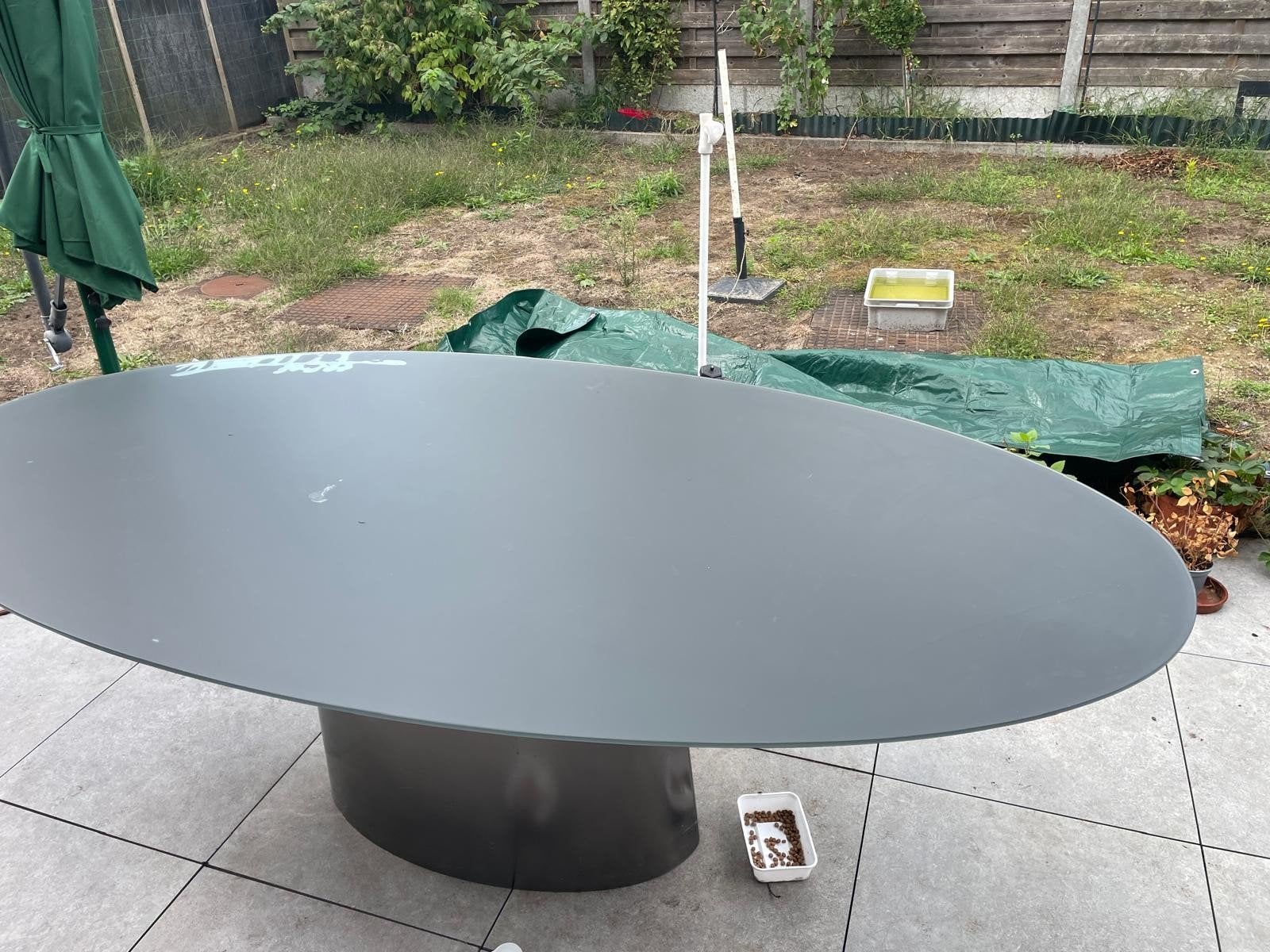 vale grote Tafel, Huis en Inrichting, Ophalen, 100 tot 150 cm, 200 cm of meer, Ovaal