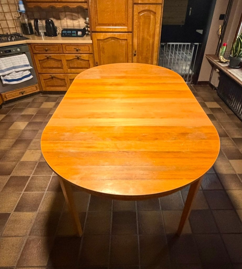 IKEA houten uitschuifbare eettafel tot 2m10, Ophalen, Gebruikt, Overige vormen, 100 tot 150 cm