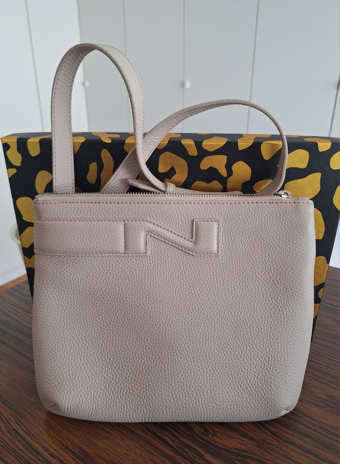 Mooie beige lederen Crossbodytas schoudertas Nathan Baume, Enlèvement ou Envoi, Beige