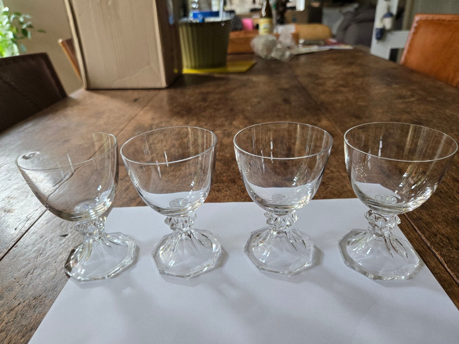 Baccarat 4 verres à liqueur&porto modèle Harcourt 1841, Antiquités & Art, Enlèvement ou Envoi