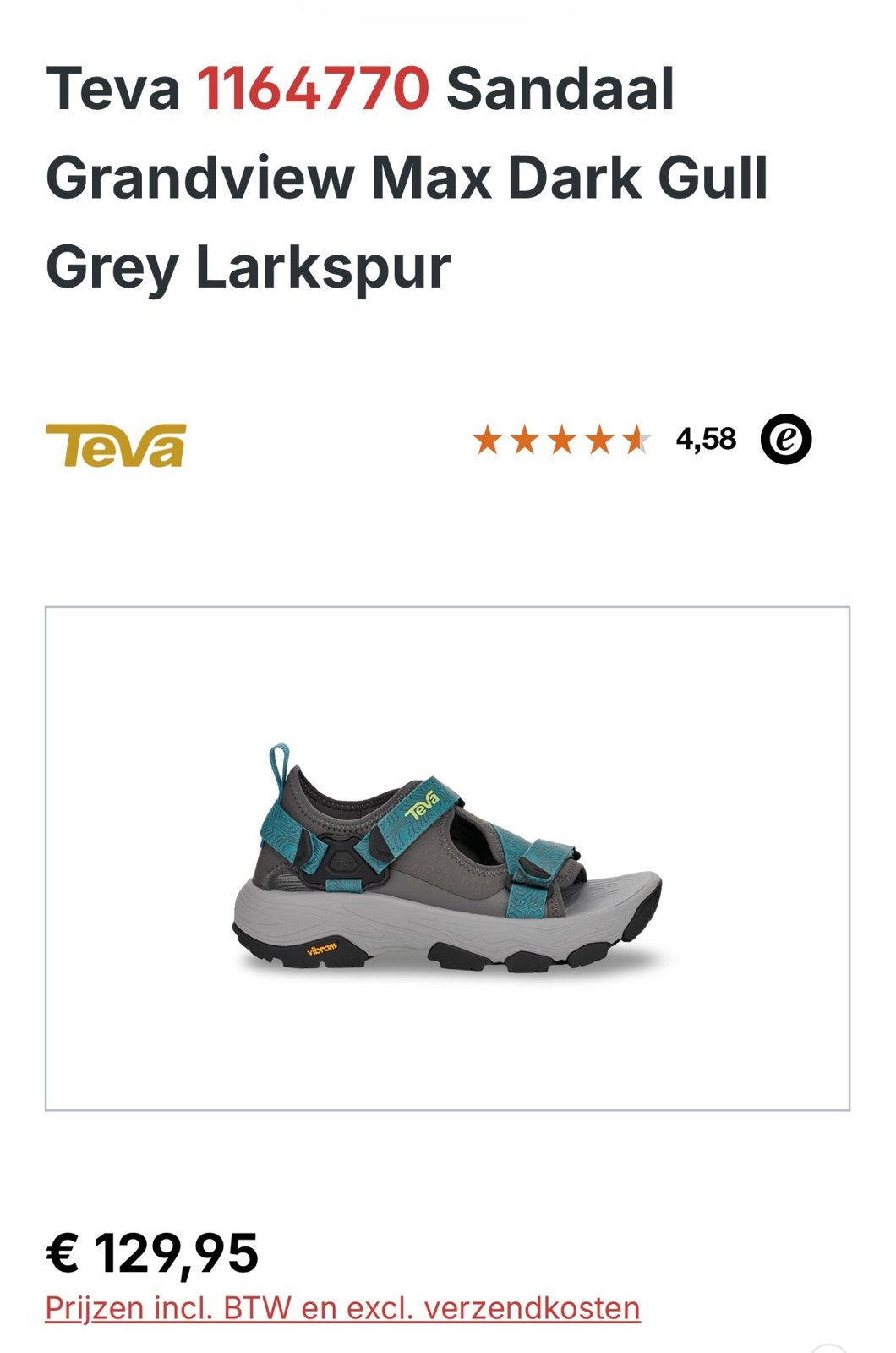 Teva wandel Sandalen, Enlèvement, Comme neuf