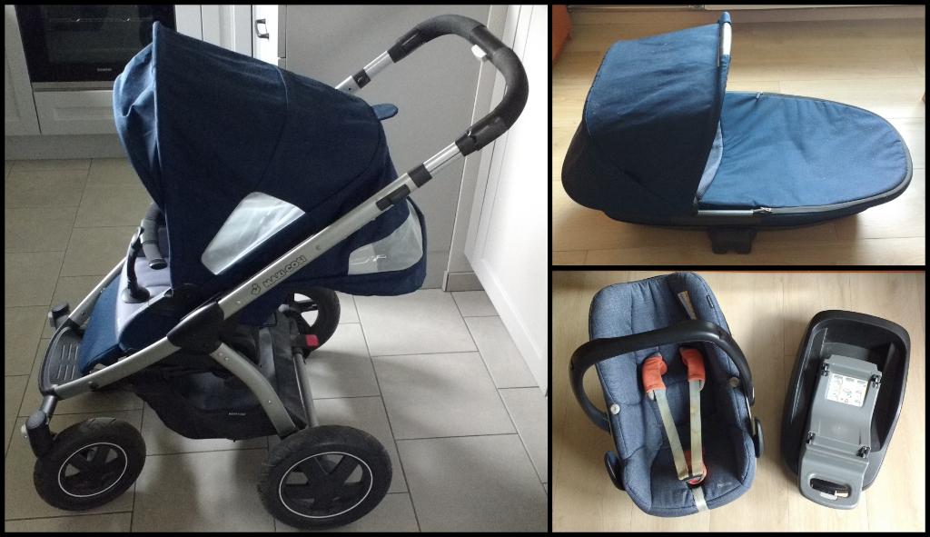 Maxi-Cosi Mura kinderwagen + reiswieg + Pebble + Familyfix, Kinderen en Baby's, Kinderwagens en Combinaties, Gebruikt, Combiwagen