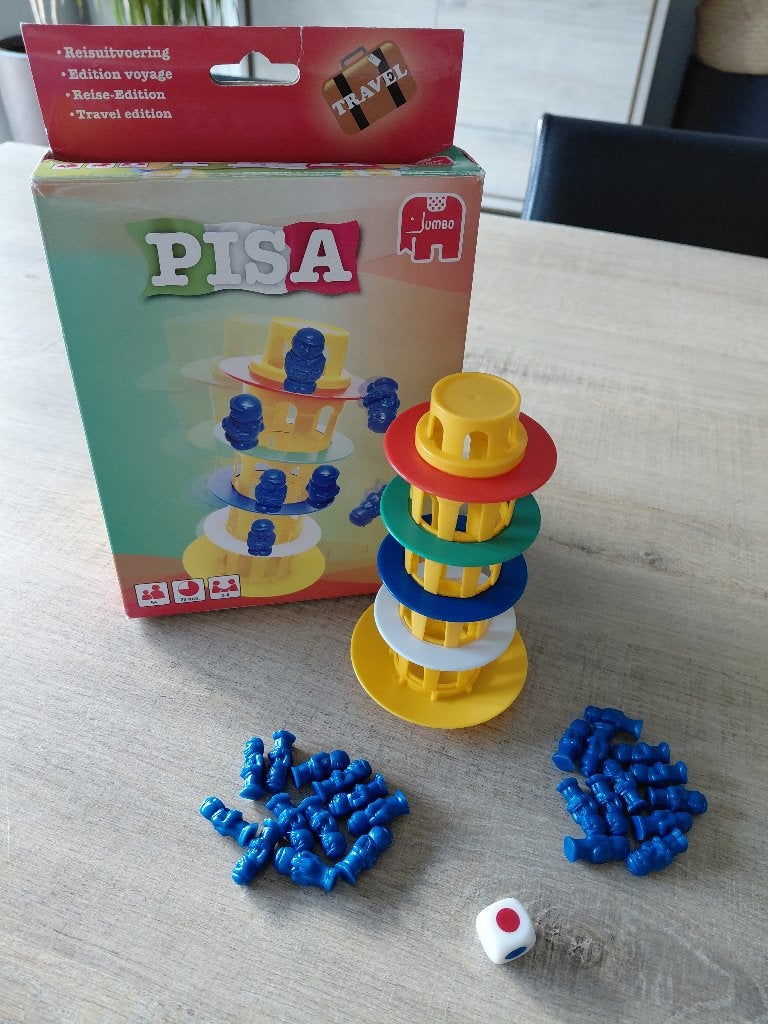 Toren van Pisa - reisspel, Hobby en Vrije tijd, Gezelschapsspellen | Bordspellen, Gebruikt, Ophalen of Verzenden, JUMBO, Drie of vier spelers