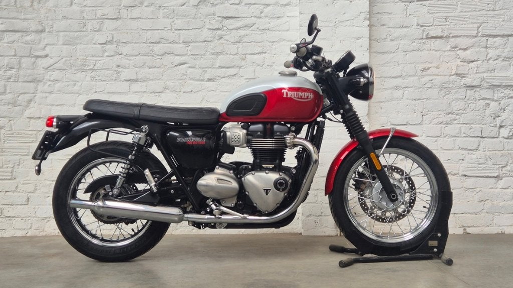 Triumph Bonneville T100 Bud Ekins 2021 TVA moto @motomobilia, Entreprise, Occasion, 2 cylindres, Permis Moto A2 minimum