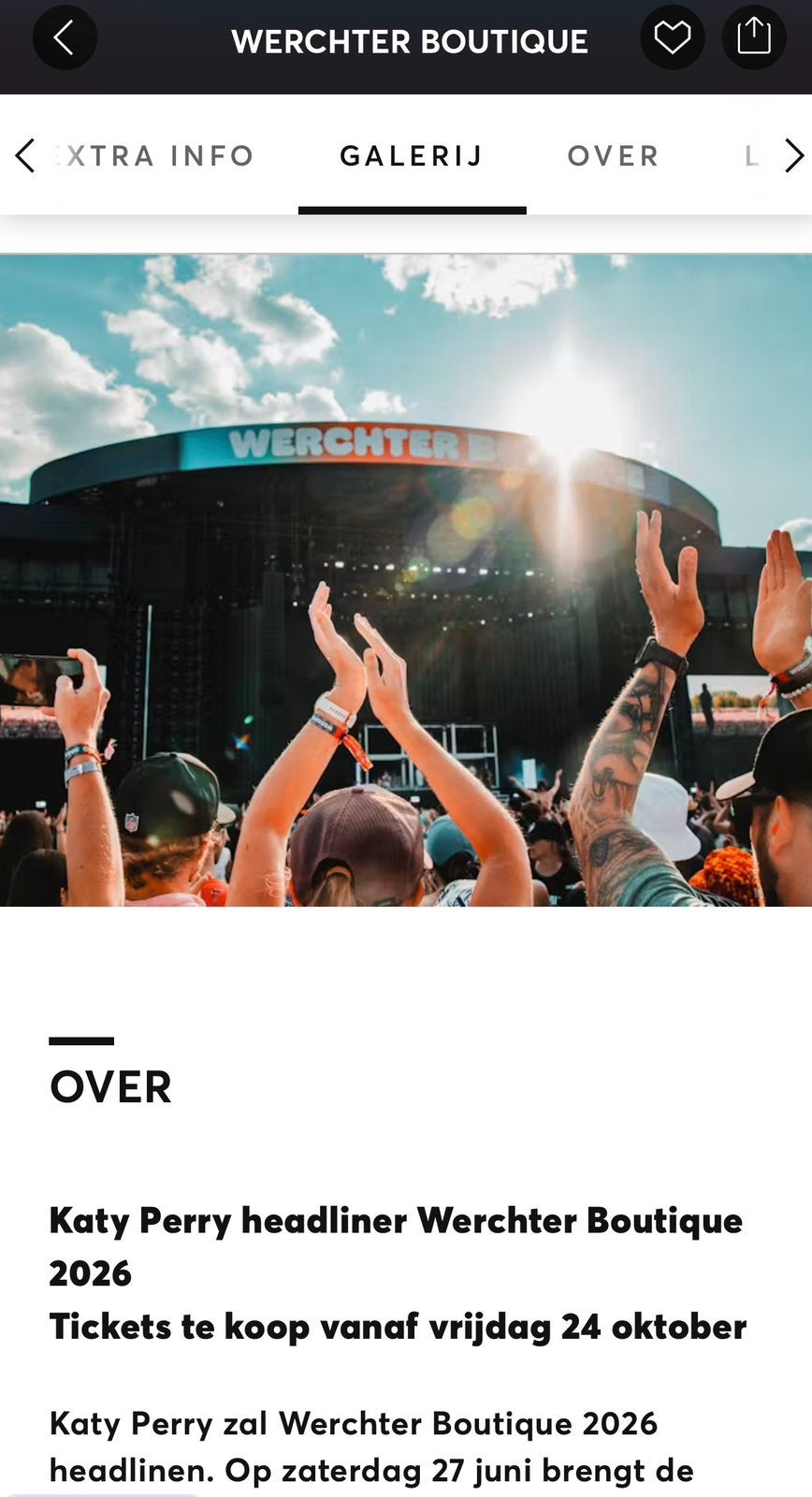 Werchter Boutique 2 tickets, Twee personen