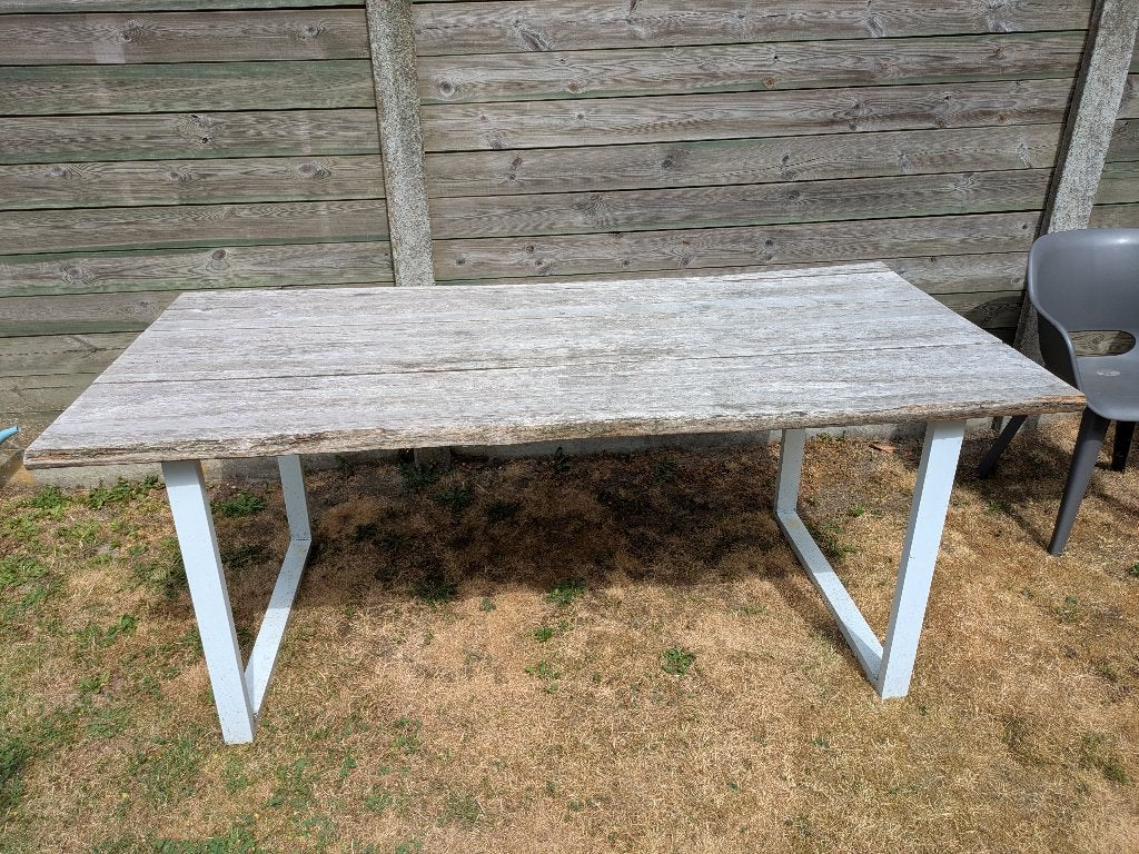 Tuintafel, Tuin en Terras, Tuintafels, Ophalen, Gebruikt, Rechthoekig, Hout