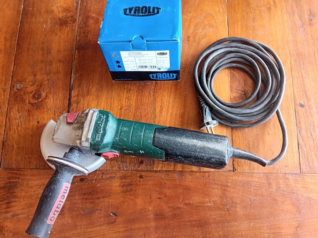 Metabo Haakse slijper WEV15-125   1550W   125mm, Ophalen of Verzenden, Gebruikt, 1000 watt of meer, Haakse handslijpmachine