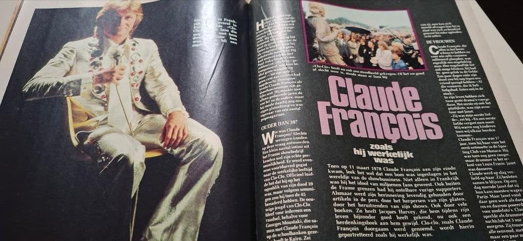 Claude francois 1982 Will tura  magazine farrah fawcett, Collections, Enlèvement ou Envoi, 1980 à nos jours, Journal ou Magazine