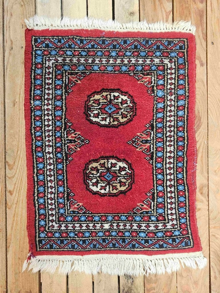 Vintage tapijt 64/47 cm, Huis en Inrichting, Woonaccessoires | Overige, Gebruikt, Meerkleurig, Vintage, Ophalen of Verzenden