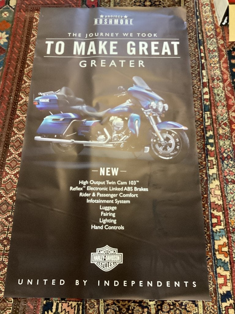 Harley poster : Rushmore Touring, Motoren, Ophalen, Gebruikt
