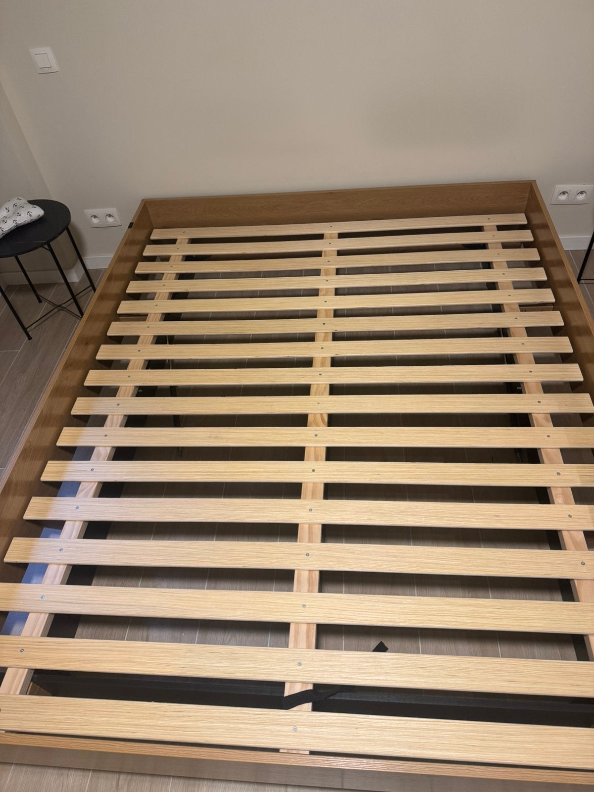 Houten bedframe met opbergruimte - 160 x 200 cm, Huis en Inrichting, Ophalen, Zo goed als nieuw, 200 cm, 160 cm