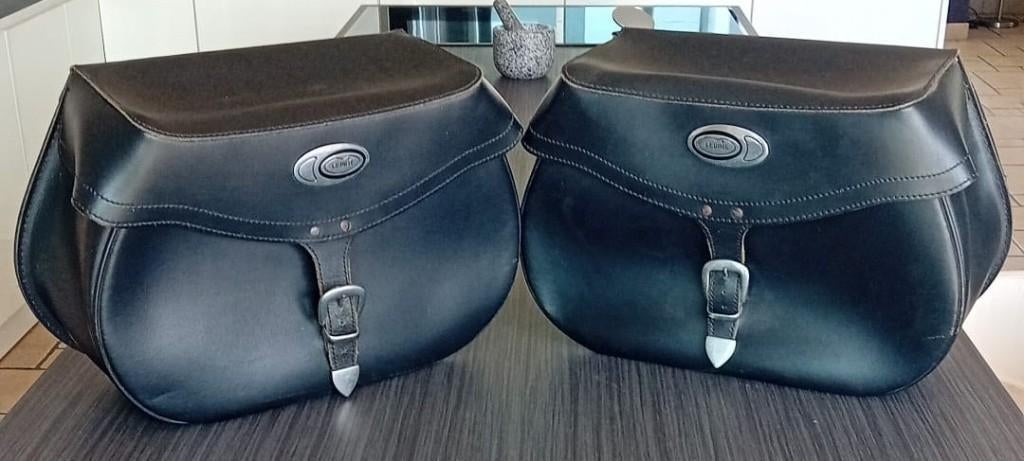 Lederen motortassen 'Ledrie' (25L), Motoren, Ophalen, Gebruikt