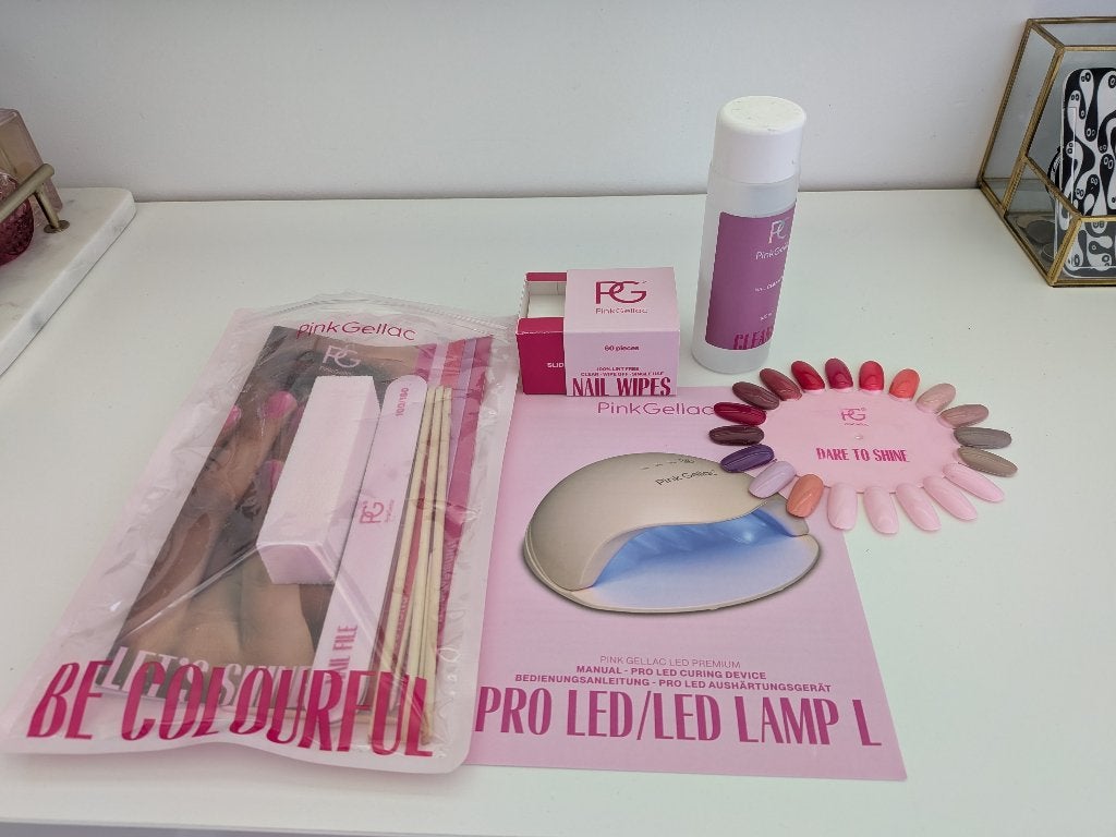 Pink Gellac Set met 18 kleuren, Ophalen, Overige kleuren, Zo goed als nieuw, Accessoires