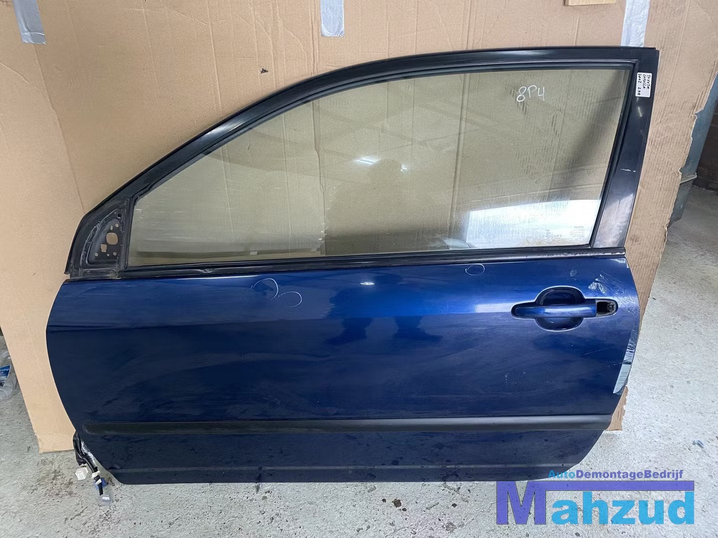 TOYOTA COROLLA E12 Blauw Links linker deur portier 2001-2007, Auto-onderdelen, Info@toyota.co.jp, Gebruikt, Deur, Toyota Motor Corporation