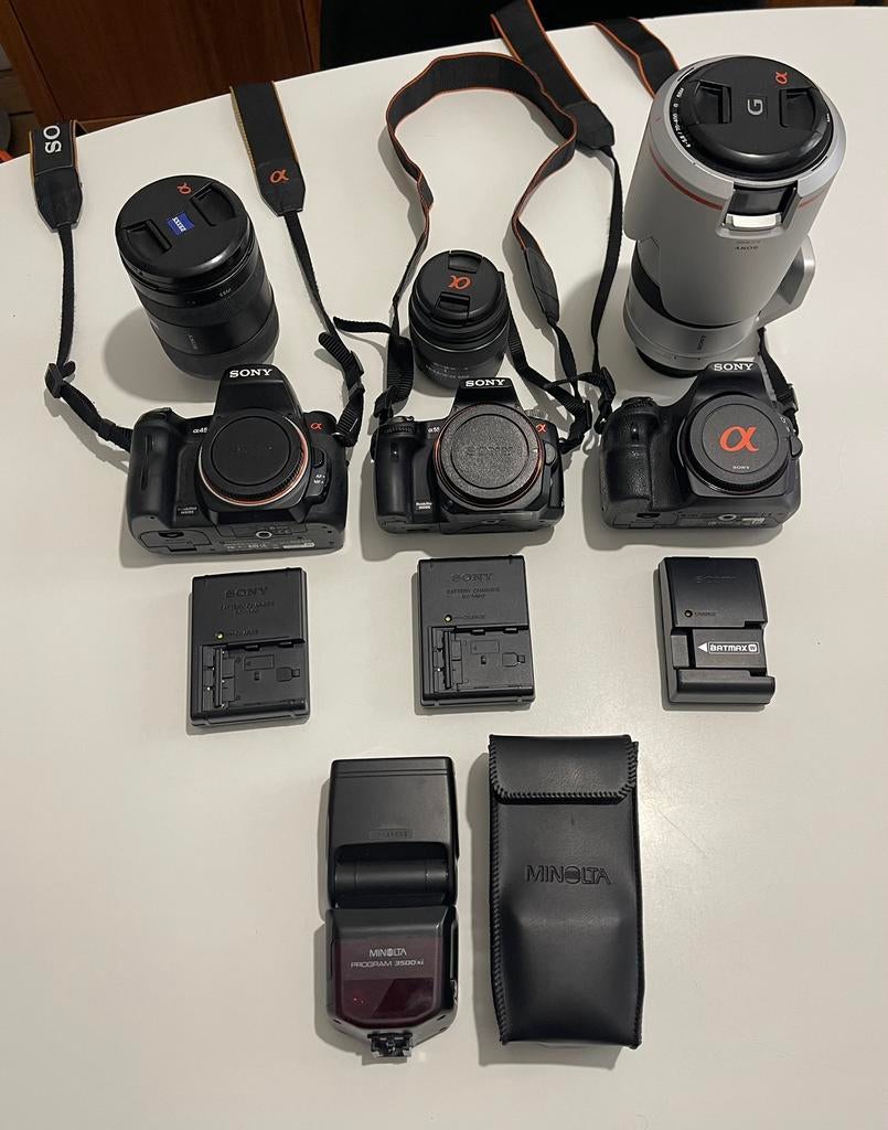 Lot Sony foto apparatuur, Audio, Tv en Foto, Ophalen of Verzenden, Zo goed als nieuw, Sony