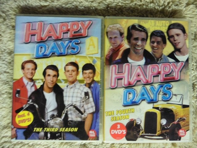 Happy Days Seizoen 3 (4dvd's) en Seizoen 4 (3 dvd's), Cd's en Dvd's, Dvd's | Tv en Series, Engels, Nederlands, Seizoen 3, Ophalen of Verzenden