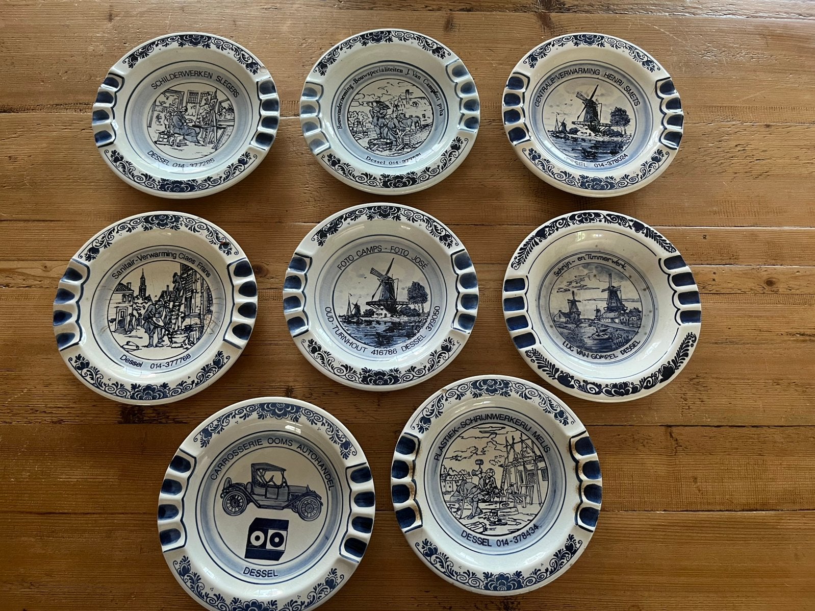 8 delfts blauwe schotels Dessel! GERESERVEERD, Ophalen