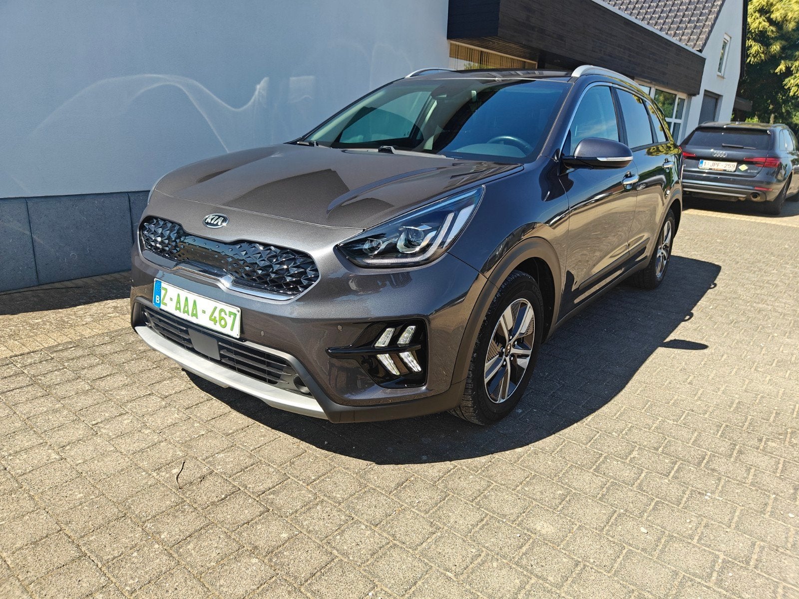 Kia Niro 1.6 hybride Full option, Auto's, 1490 kg, Zwart, Leder, 5 zetels