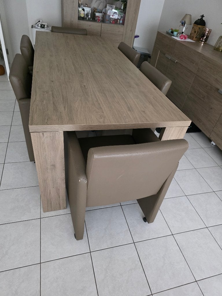 Grote eettafel, Huis en Inrichting, Tafels | Eettafels, Gebruikt, 50 tot 100 cm, 200 cm of meer, Vijf personen of meer, Rechthoekig