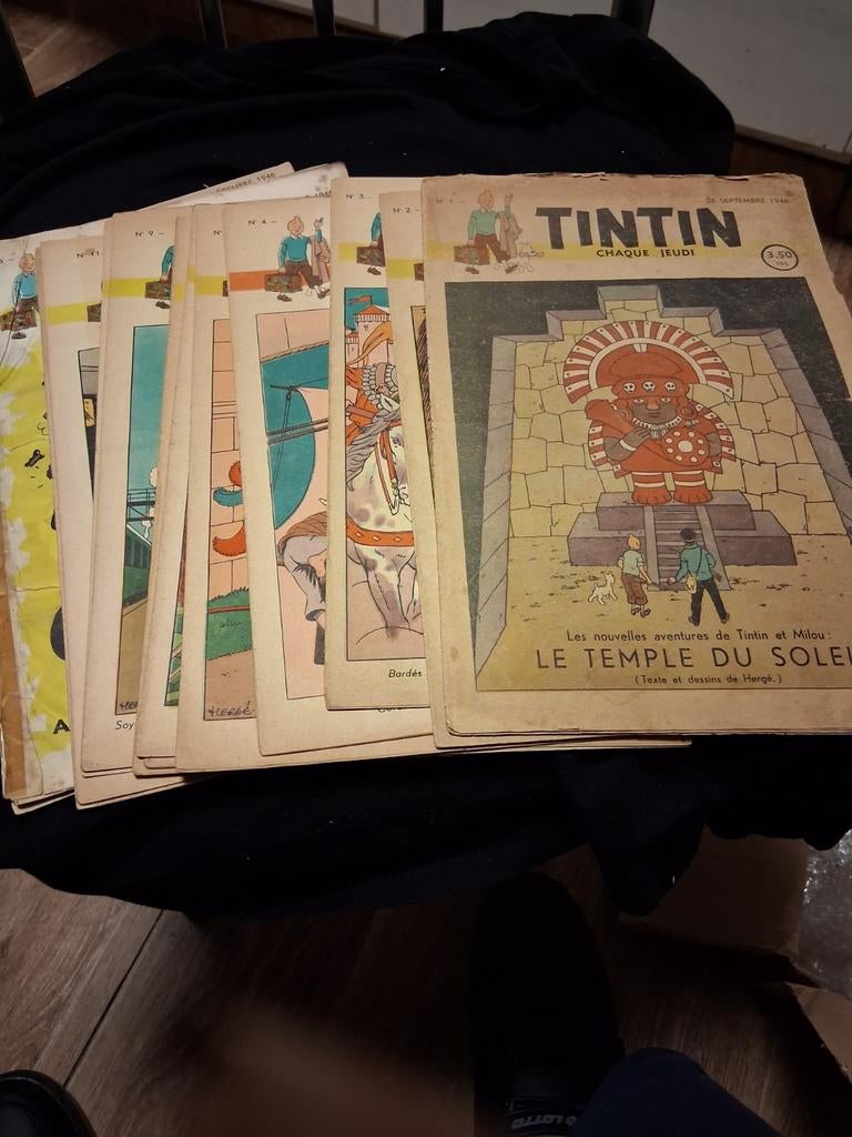 TINTIN l’hebdomadaire les debuts: annees 1946 a 1948 complet, Livres, Enlèvement ou Envoi, Série complète ou Série, Utilisé, Hergé