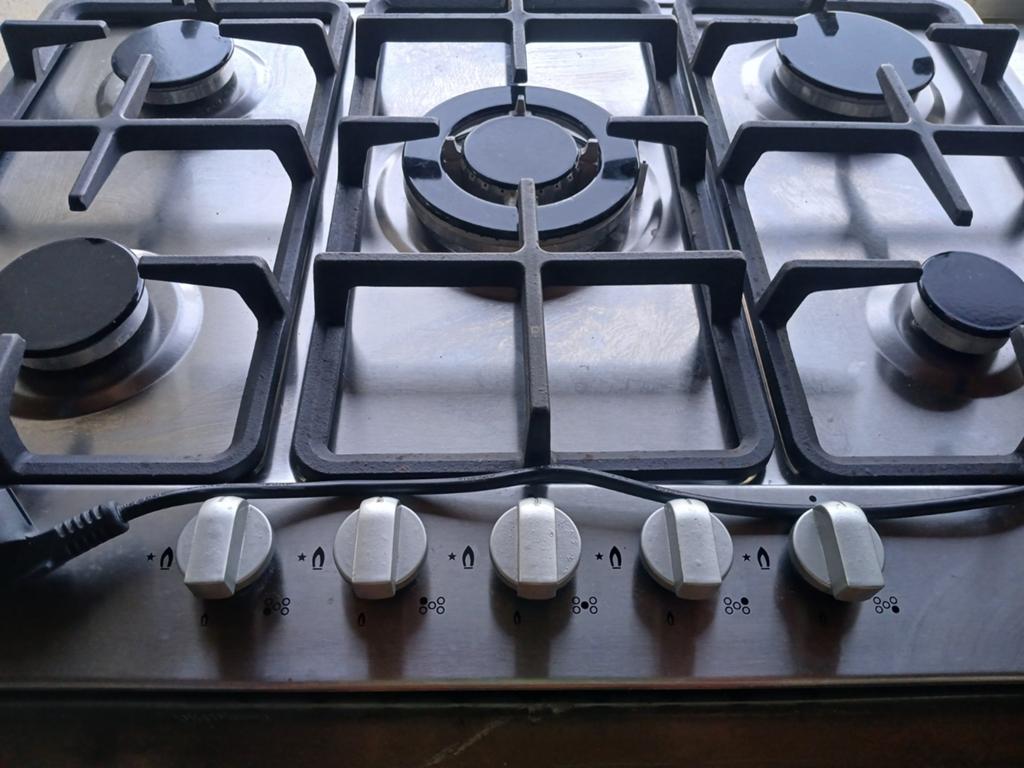 Inbouw gasfornuis 5 pitten, Ophalen, Gebruikt, Inbouw, Gas