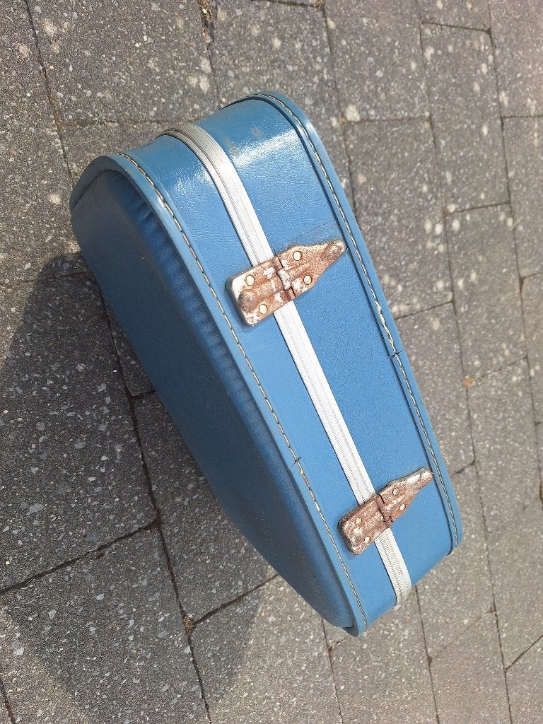 Vintage reiskoffertje, Handtassen en Accessoires, Koffers, Ophalen, Gebruikt, Slot, Minder dan 35 cm