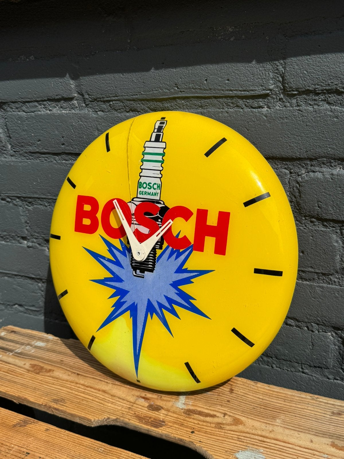 BOSCH Bougie oude reclame klok, Ophalen of Verzenden, Gebruikt, Reclamebord