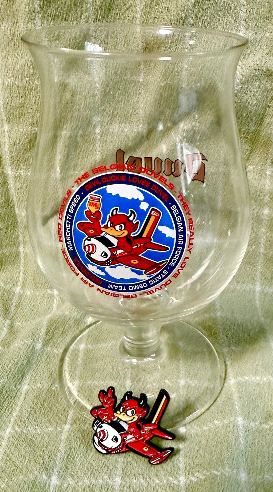 Duvel glas 16,5cl met pin, Verzamelen, Glas en Drinkglazen, Ophalen of Verzenden, Nieuw