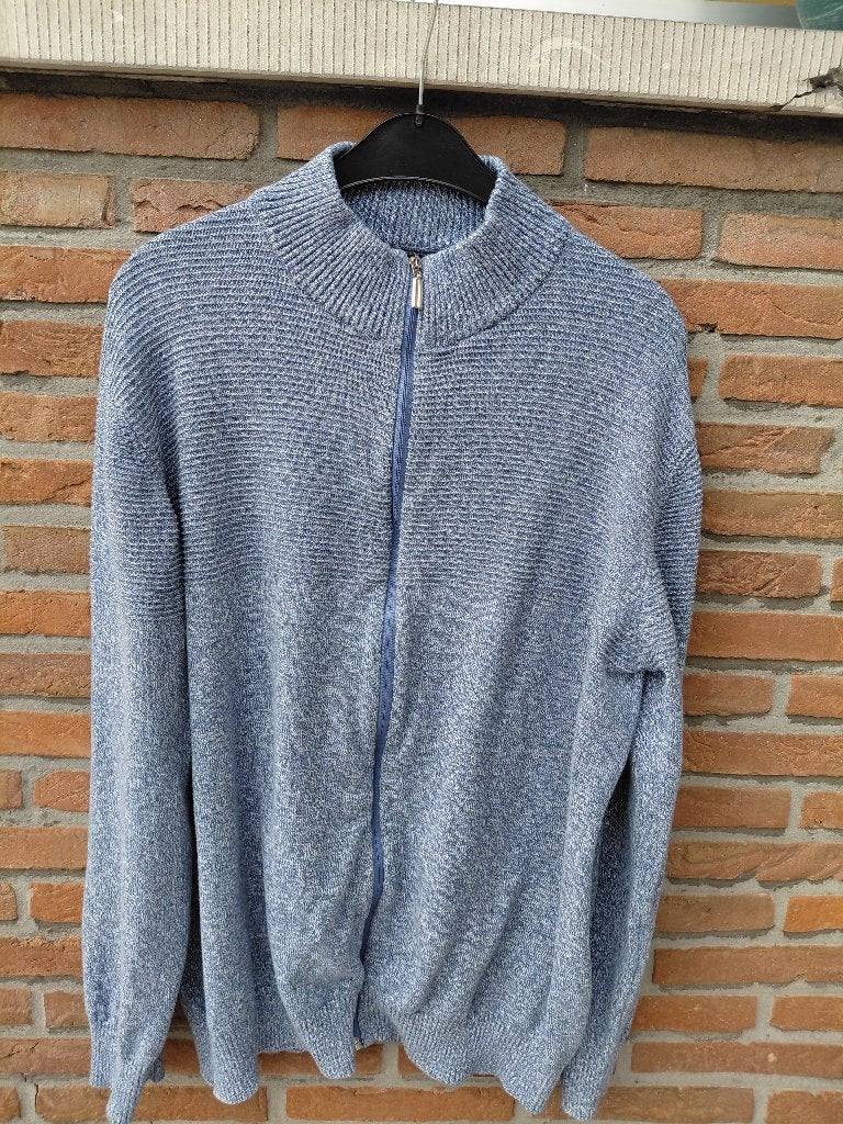 Grijs/blauw kleurige herenvest, maat 2XL ,Bel&Bo, Bel&Bo, Enlèvement ou Envoi, Bleu, Taille 52/54 (L)