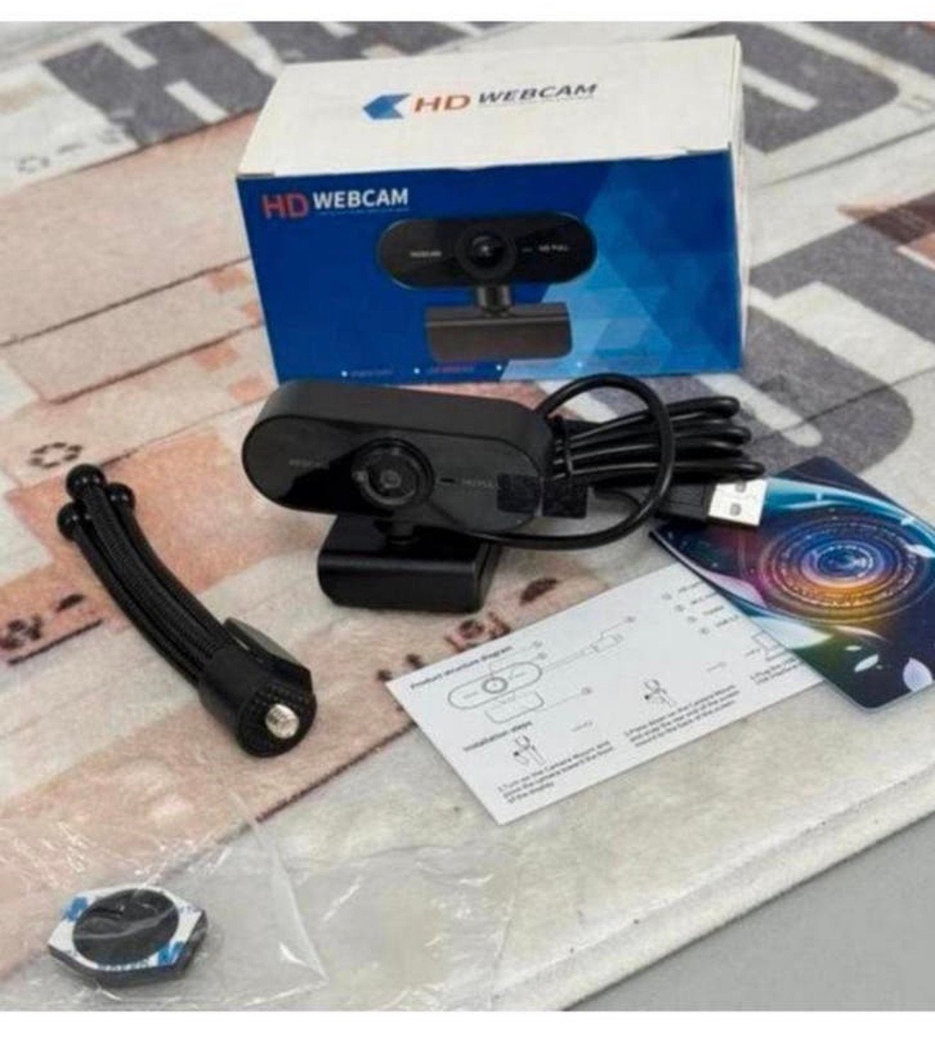 HD webcam 2K-autofocus, voor videogesprekken met microfoon, Computers en Software, Webcams, Ophalen of Verzenden, Nieuw, Fotofunctie