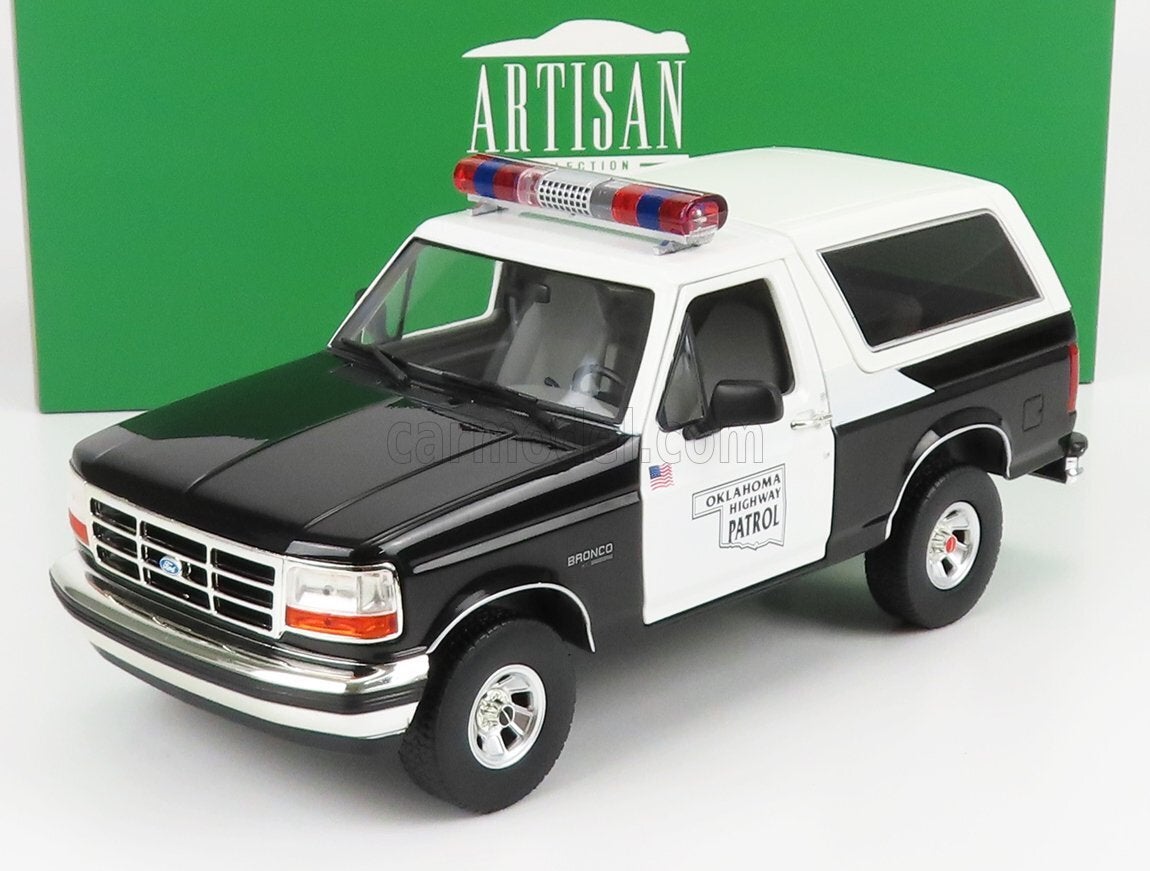 Ford Bronco 1:18 1996 highway patrol greenlight new, Ophalen of Verzenden, Nieuw
